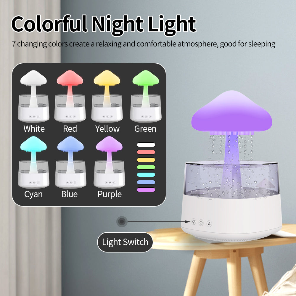 Cloud Rain Humidifier & Ambient Night Light