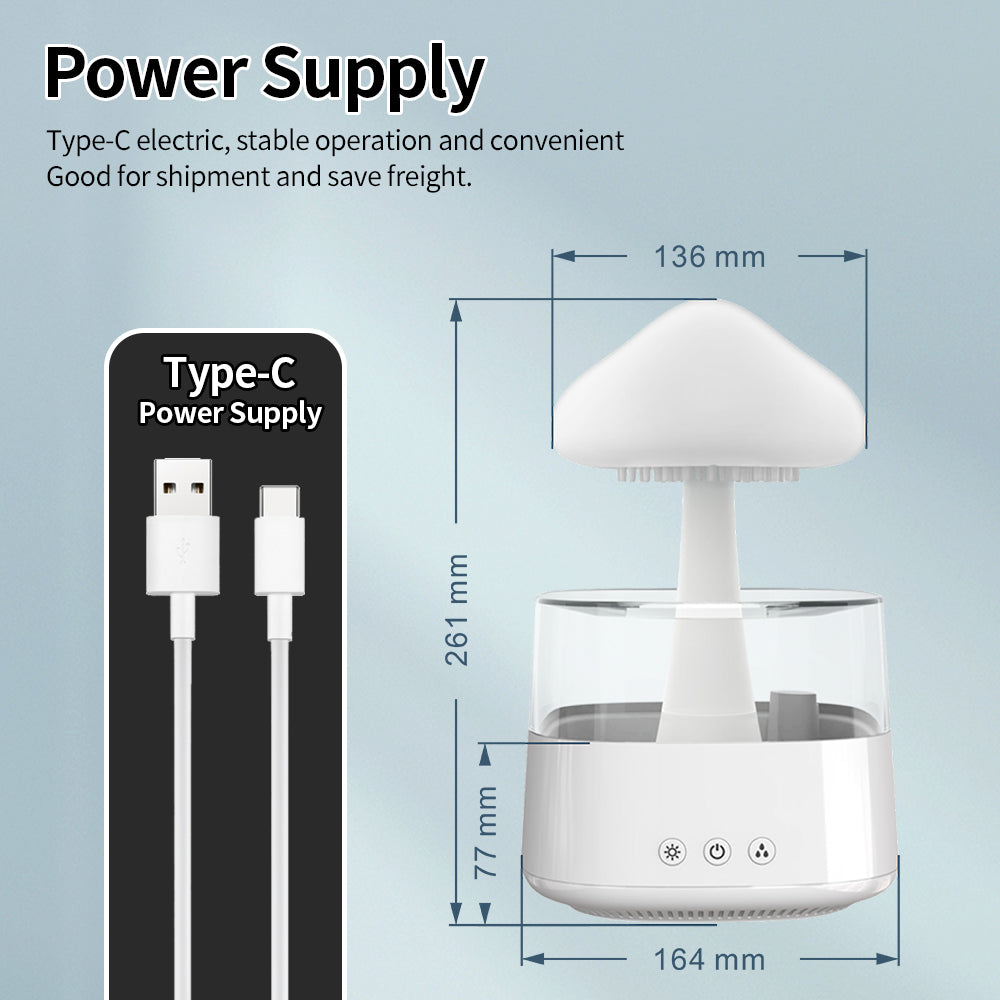 Cloud Rain Humidifier & Ambient Night Light